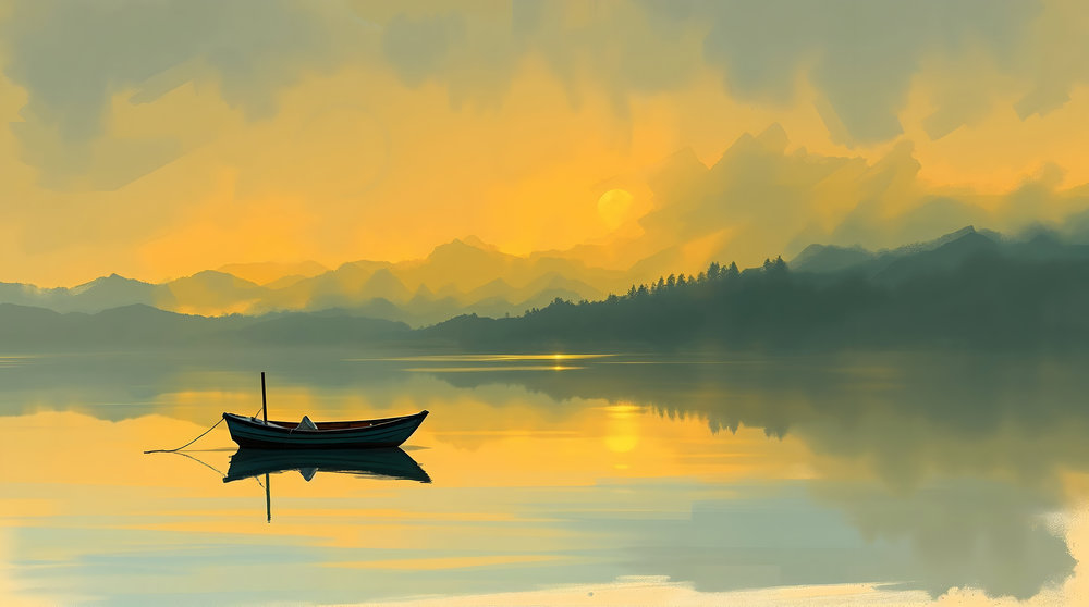 Barque au Crépuscule